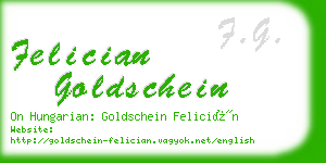 felician goldschein business card